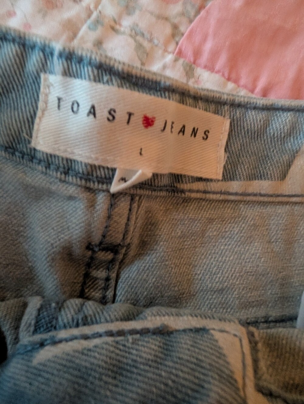 Stars & distressed jeans, soft denim w stars, size large - Picture 4 of 9
